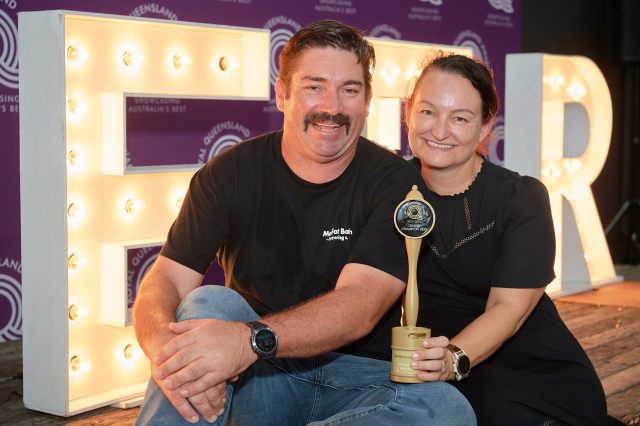 2024 Grand Champion Beer winners - Matt and Shaz Wilson of Moffat Beach Brewing Company