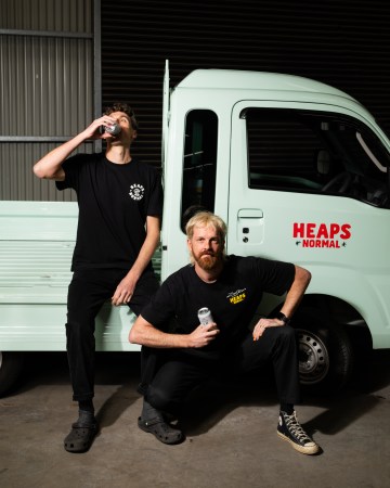 Ben Holdstock (left) and Andy Miller (right) holinding heaps normal 