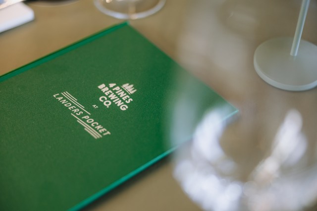 4 Pines Landers Pocket menu.